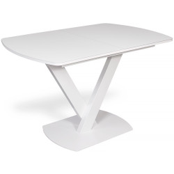 Стеклянные столы белого цвета. FAUST G120 стеклянный обеденный стол