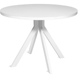 Стеклянные столы белого цвета. DOMENIC стеклянный обеденный стол