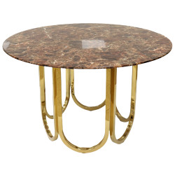 Керамические столы со столешницей круглой формы. ЛОРИ F-1386-1.1 керамический обеденный стол