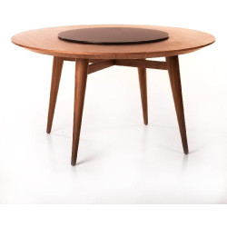Деревянные столы со столешницей круглой формы. WILSON 136 деревянный обеденный стол