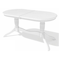 Деревянные столы белого цвета. Зубр 1Е деревянный обеденный стол