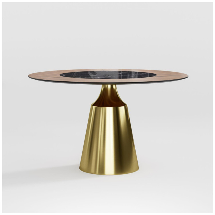 LUCAS 140 стол с комбинированной столешницей шпон + керамика