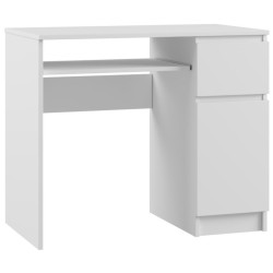 Недорогой компьютерный стол. Мадера СМП1Д лдсп белый эггер компьютерный стол