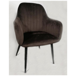 Стул-кресло Santander коричневый с подлокотниками