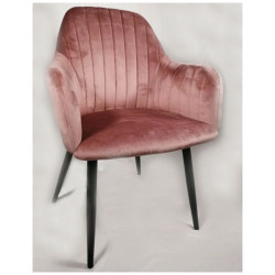 Стул-кресло Santander пепельно-розовый с подлокотниками