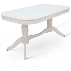 Деревянные столы белого цвета. ЗУБР-2 деревянный обеденный стол