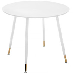 Ламинированные столы со столешницей круглой формы. BIANKA ROUND 90 обеденный стол с ламинированной столешницей