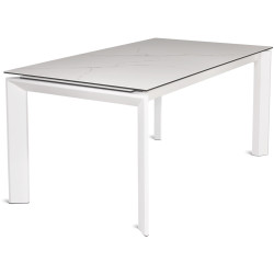 Керамические столы белого цвета. LARS 160  керамический обеденный стол