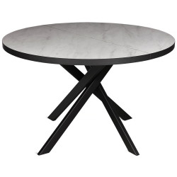 Пластиковые столы со столешницей круглой формы. ORSON.HPL обеденный стол с пластиковой столешницей
