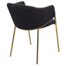 DILL.GOLD стул-кресло на золотистом глянцевом каркасе с велюровой обивкой