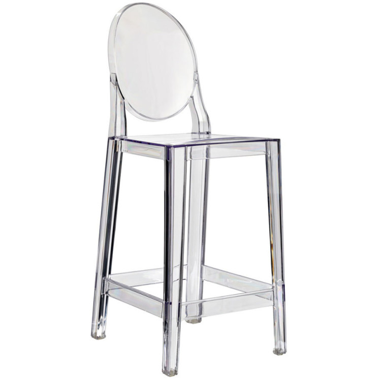 VICTORIA GHOST BAR полубарный стул из прозрачного пластика