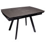 ДЭГНИ-140 раздвижной обеденный стол на металлическом каркасе с керамической столешницей, max длина 204 см