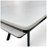 ДЭГНИ-140 раздвижной обеденный стол на металлическом каркасе с керамической столешницей, max длина 204 см