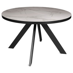Керамические столы белого цвета. DANTON.CR 120D керамический обеденный стол