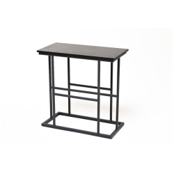 "Комо" интерьерный стол из HPL прямоугольный 60х30, H60, цвет "серый гранит"