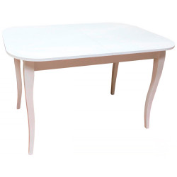 Белый кухонный стол. Полонез СТ-120-К кухонный стол