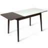 БЕЙСИК-6 кухонный стол с раздвижной столешницей из секла, max длина 150 см