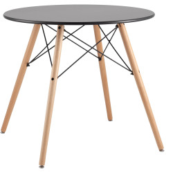 Ламинированные столы со столешницей круглой формы. DSW D80 обеденный стол с ламинированной столешницей