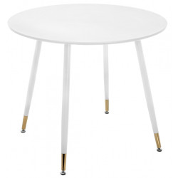 Ламинированные столы со столешницей круглой формы. BIANKA ROUND 80 обеденный стол с ламинированной столешницей