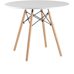 Ламинированные столы со столешницей круглой формы. DSW D90 обеденный стол с ламинированной столешницей