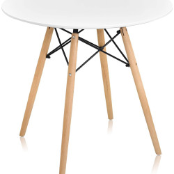 Ламинированные столы со столешницей круглой формы. DSW 80 обеденный стол с ламинированной столешницей