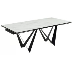 Керамические столы белого цвета. RIETI 200 керамический обеденный стол