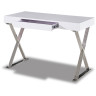 KS2608 белый - стильный письменный стол на металлокаркасе