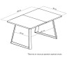 MORELL обеденный стол с раздвижной ламинированной столешницей, max длина 205 см