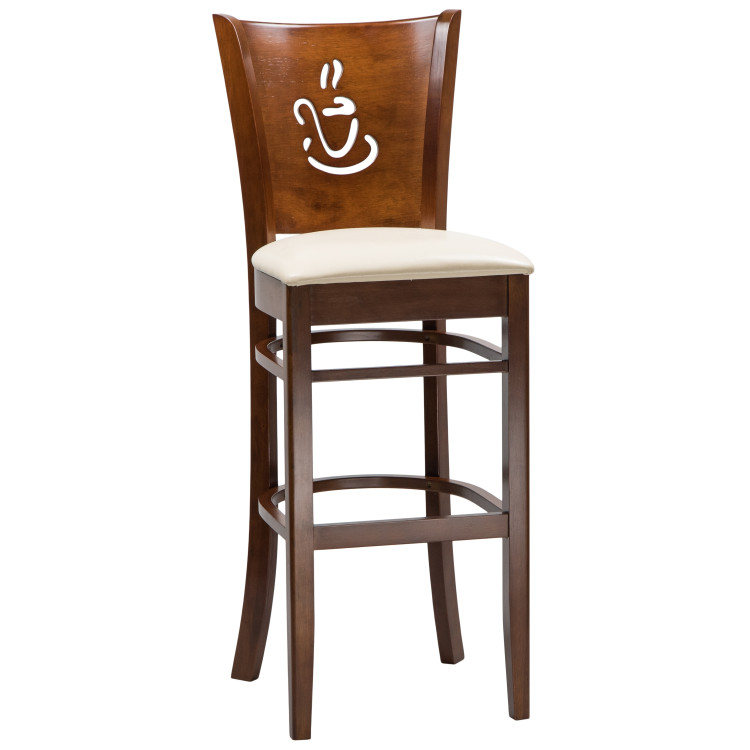 Полубарные стулья Стул барный DOBRIN JERRY BAR, шоколад, кремовый