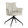 Стулья на металлокаркасе Kaser 360 крутящийся ivory / black