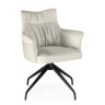 Стулья на металлокаркасе Kaser 360 крутящийся ivory / black