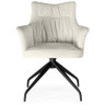 Стулья на металлокаркасе Kaser 360 крутящийся ivory / black