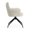 Стулья на металлокаркасе Kaser 360 крутящийся ivory / black