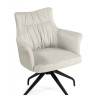 Стулья на металлокаркасе Kaser 360 крутящийся ivory / black