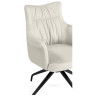 Стулья на металлокаркасе Kaser 360 крутящийся ivory / black