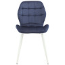 Стулья DC829 Стул мягкий, ТЕМНО-СИНИЙ#G62-58 велюр, каркас металл белый КРУГЛЫЙ