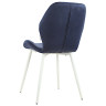 Стулья DC829 Стул мягкий, ТЕМНО-СИНИЙ#G62-58 велюр, каркас металл белый КРУГЛЫЙ