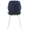 Стулья DC829 Стул мягкий, ТЕМНО-СИНИЙ#G62-58 велюр, каркас металл белый КРУГЛЫЙ
