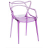 Стул-кресло DC459 Стул пластиковый литой, прозрачный СИРЕНЕВЫЙ