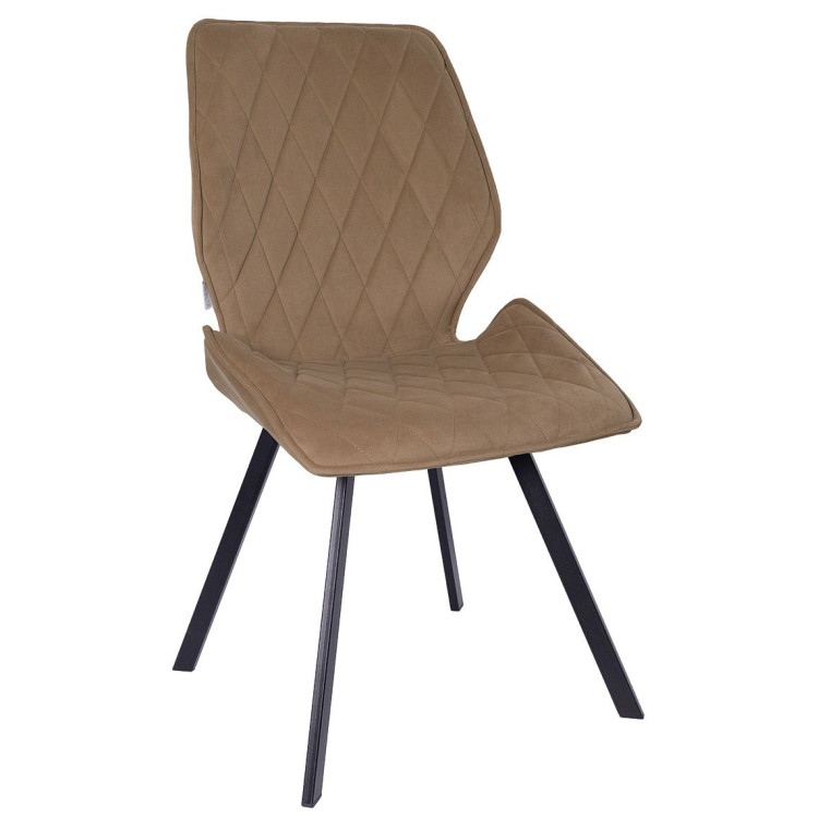 Стулья DC231 Стул мягкий поворотный 180, ЗОЛОТО#M420-08 велюр, каркас металл, черный КВАДРАТ