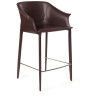 Полубарные стулья Стул полубарный GIO, кожа коричневый