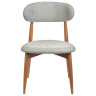 Стулья Стул Lucas светло-серый букле с ножками цвета орех