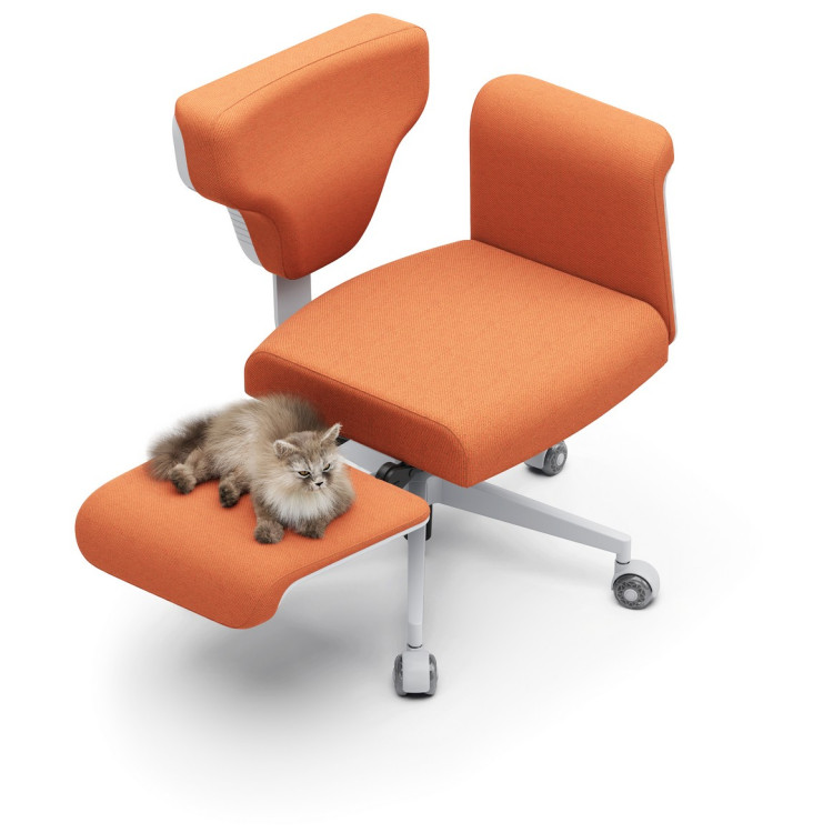 Компьютерные кресла Кресло-трансформер FoxGear STUDIO Fabric, оранжевый