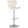 Барные стулья PORSCHE белый экокожа, прострочка, газлифт, хром