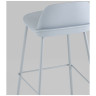 Комплекты из четырех стульев Барный Mist пластиковое сиденье, серо-голубой, ножки металл