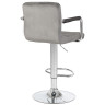 DOBRIN KRUGER ARM барный стул с регулировкой по высоте с обивкой тканью велюр, цвет серый