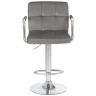 DOBRIN KRUGER ARM барный стул с регулировкой по высоте с обивкой тканью велюр, цвет серый