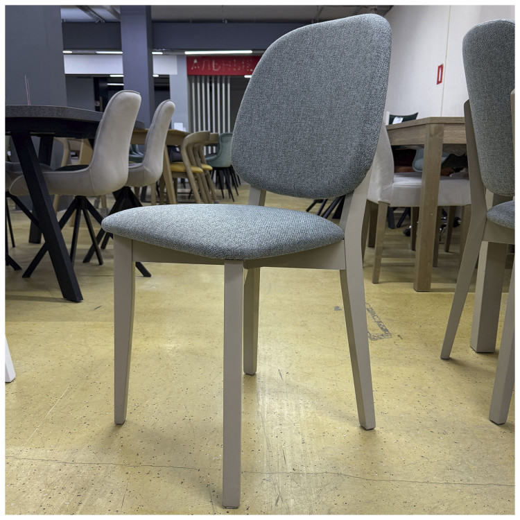 Выставочный образец. Стул кухонный КОМФОРТ Х3, обивка ткань нептун грин, каркас деревянный капучино