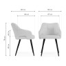 Стулья на металлокаркасе Hera dark gray / black