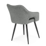 Стулья на металлокаркасе Hera dark gray / black